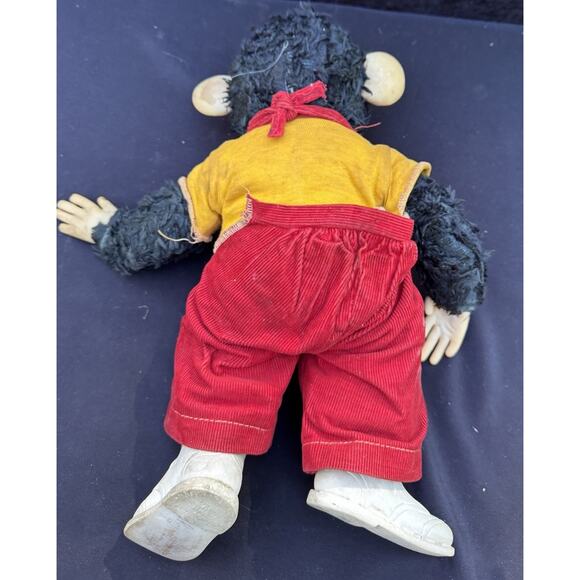Vtg 1950 Rushton Zip The Monkey Rubber Faced Plush 15" Zippy Stuffed Animal -2 - Picture 12 of 12